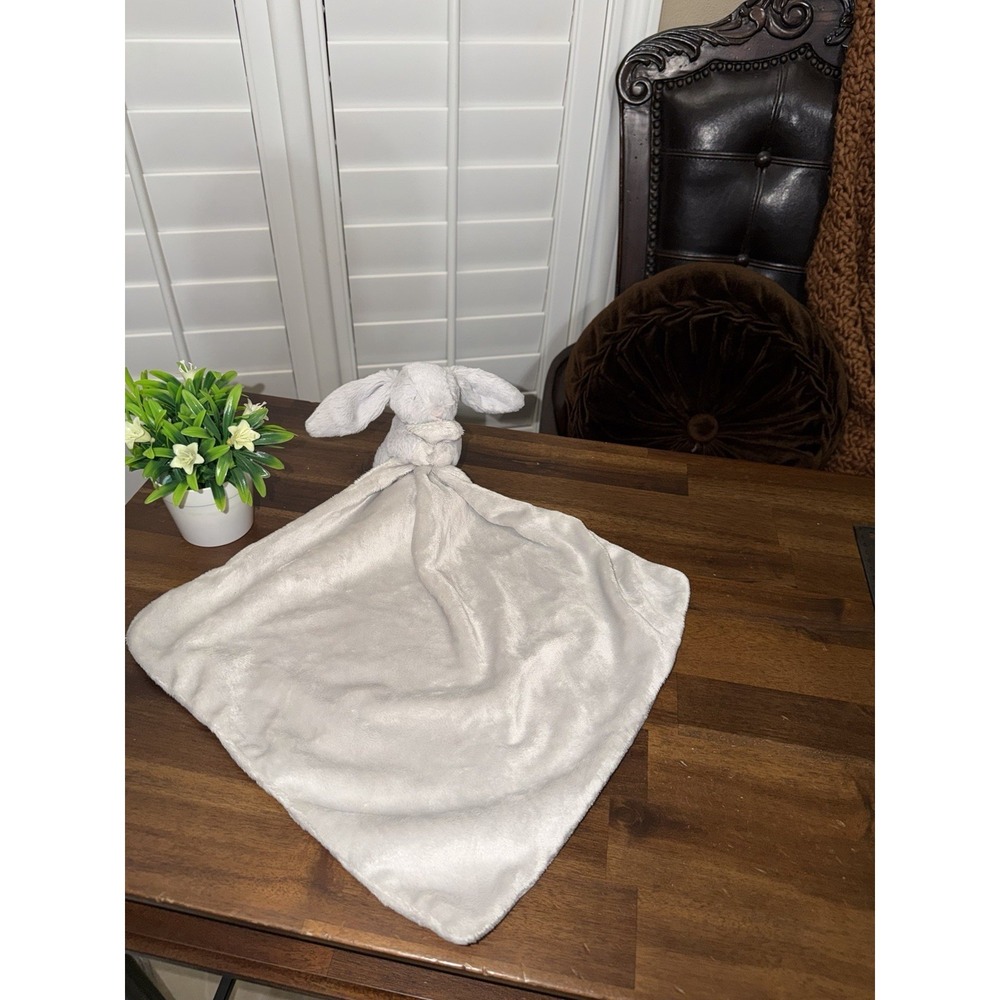 Jellycat Brown Bunny Rabbit Plush Lovey Baby Security Blanket SOFT